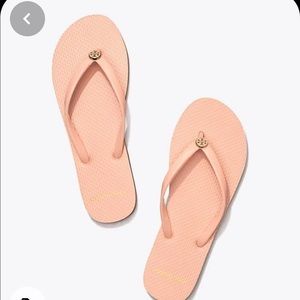 Tory Burch - light peach flip flops